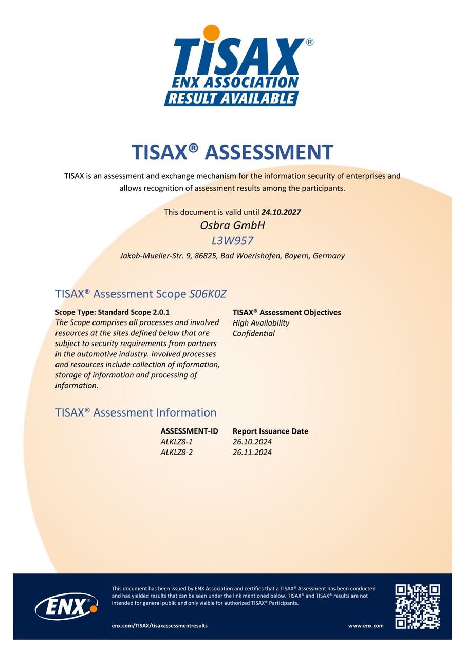 Tisax Zertifikat